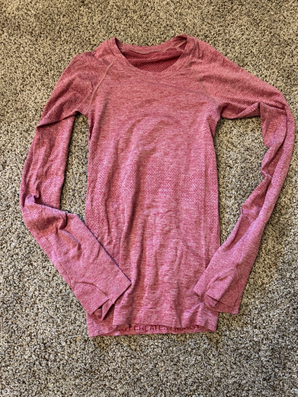 lululemon athletica Long Sleeve Heathered Pink Top